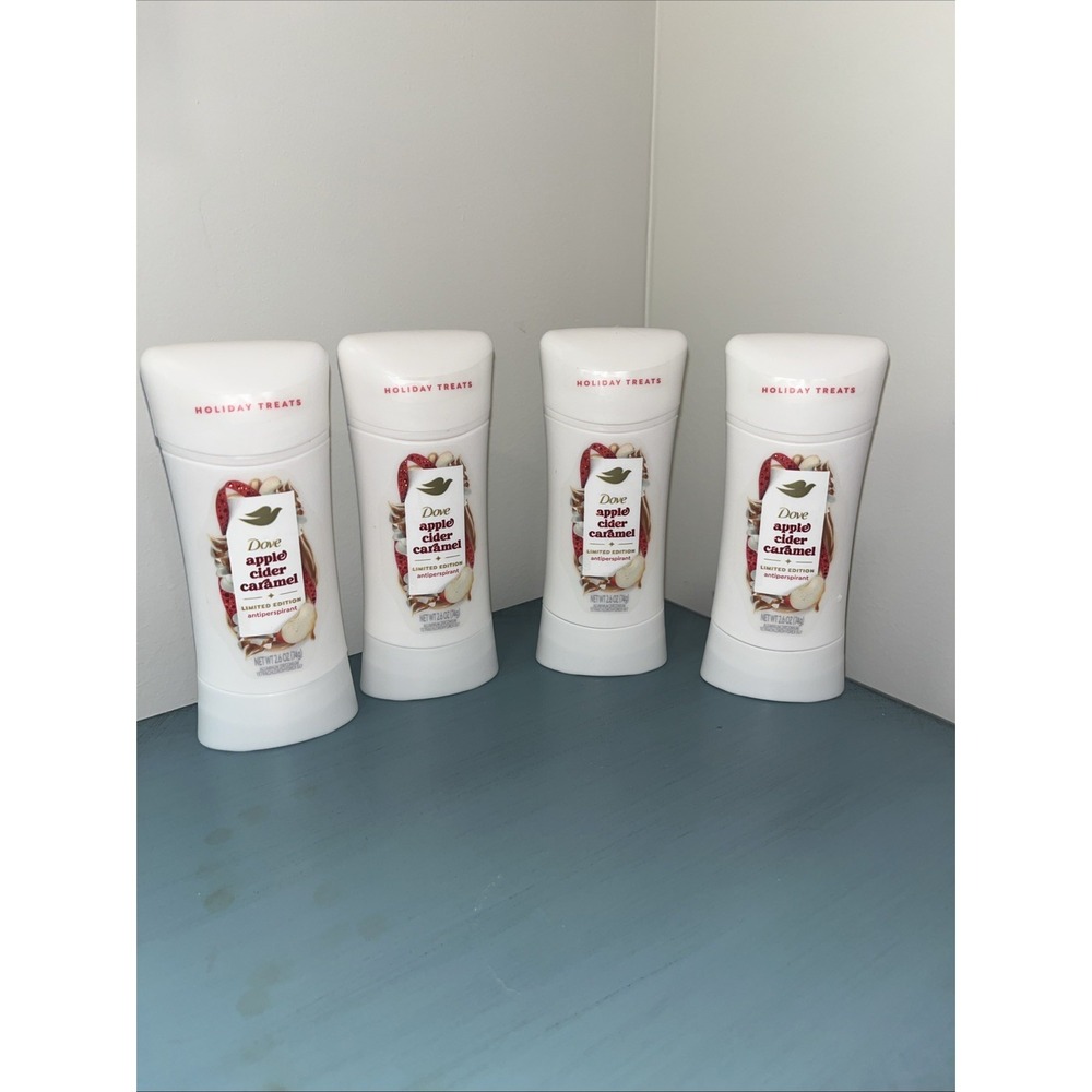4 PACK Dove Holiday Treats Deodorant Apple Cider Caramel 2.6oz